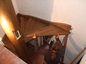 Montáž točitého schodiště